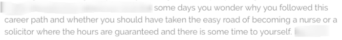 How to insult nurses and solicitors in one easy sentence.