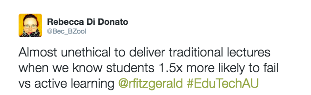 A screenshot of my tweet during Prof Fitzgerald's seminar.