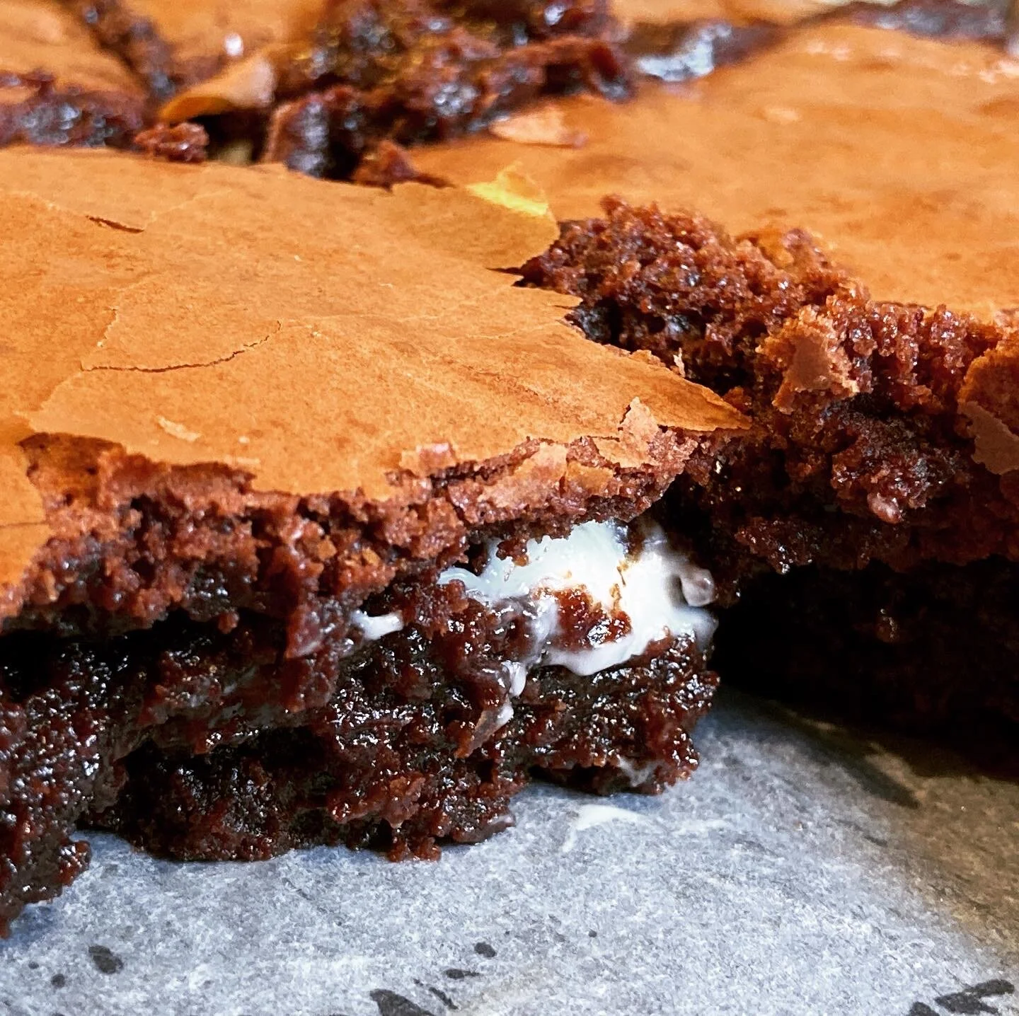 Lindt raspberry and white chocolate brownie