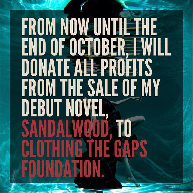 Find full details at my link in bio &gt; click on Clothing the Gaps Foundation Promo.

IN LIGHT OF THE DISAPPOINTING REFERENDUM RESULT, FROM NOW UNTIL THE END OF OCTOBER 2023, I WILL DONATE ALL PROFITS FROM THE SALE OF MY DEBUT NOVEL, SANDALWOOD, TO 