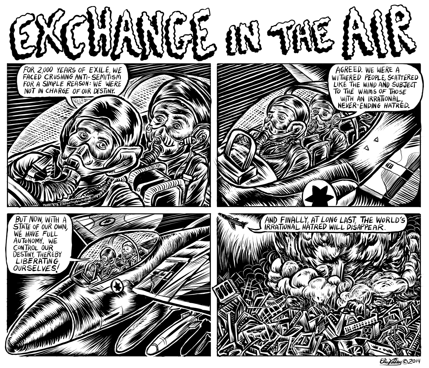 Exchange In The Air: Israel, Gaza. The Forward, 8/14/14