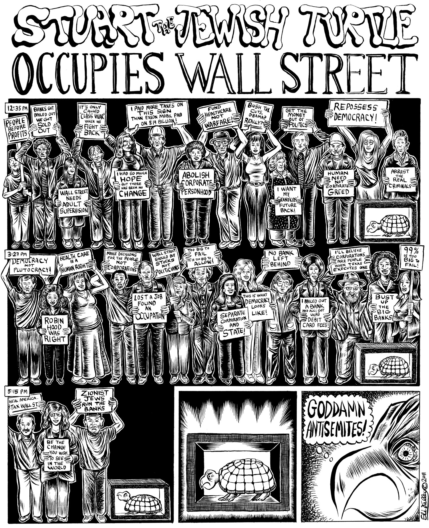 Stuart The Jewish Turtle Occupies Wall Street. Forward, 11/15/11