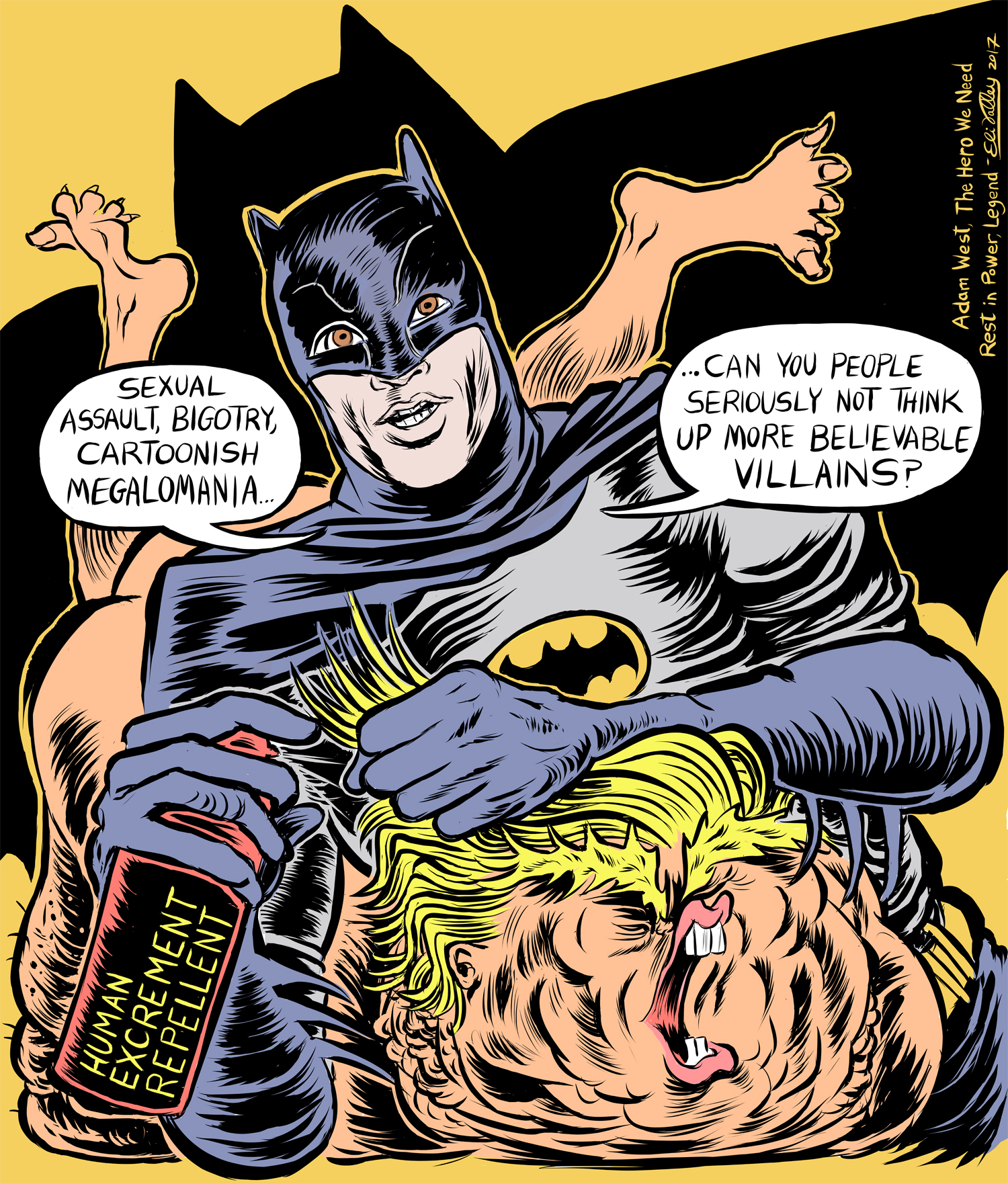 Tribute to Adam West, The Nib, 6/12/17