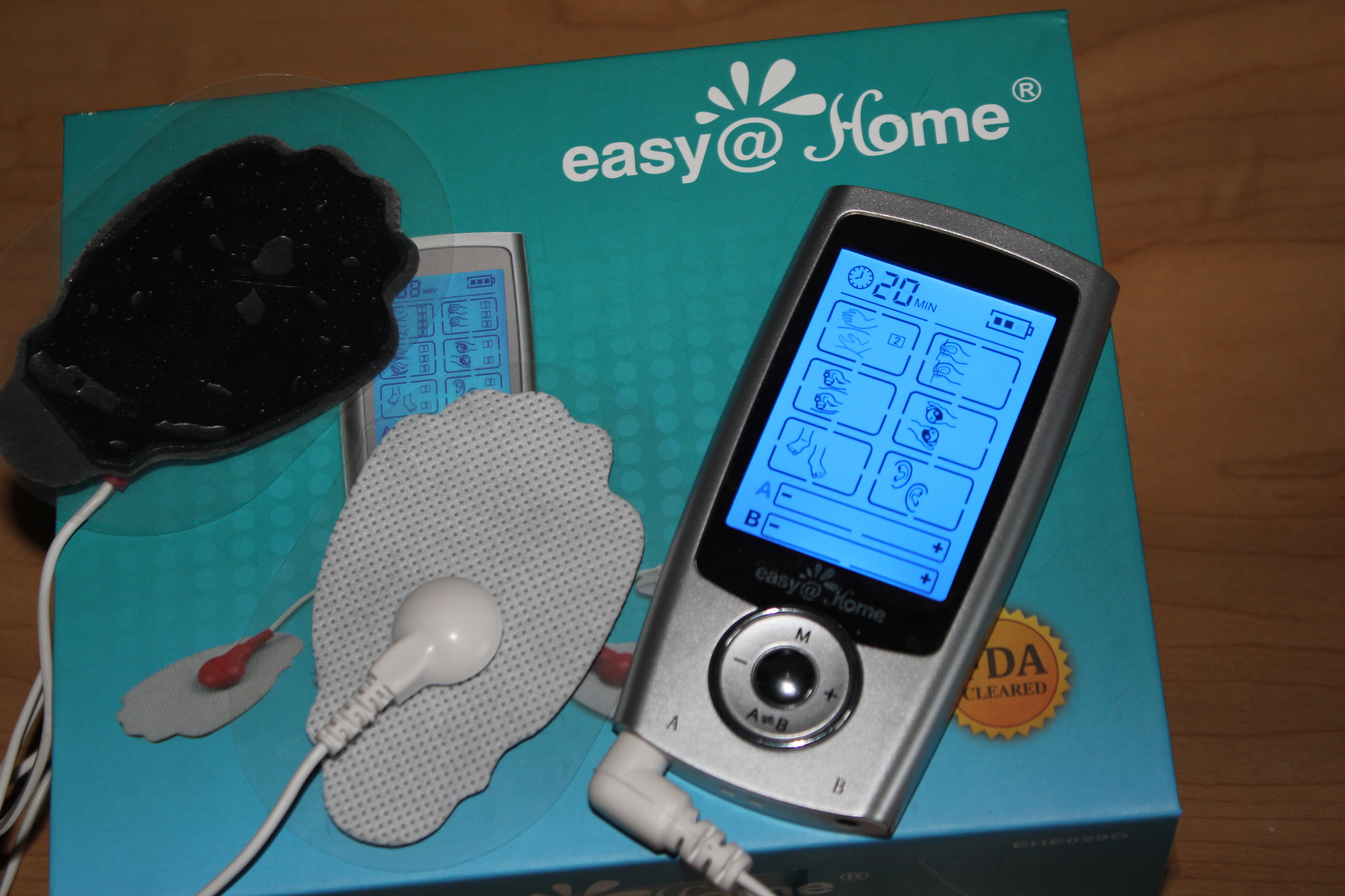 Easy@Home Rechargeable TENS Unit Muscle Stimulator, Electric Pain reli