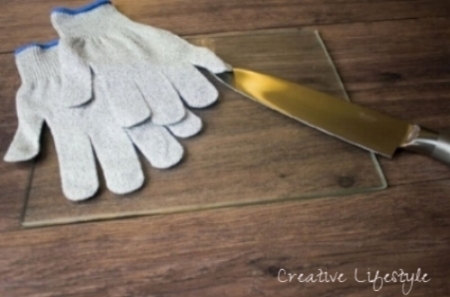 Orblue Cut-Resistant Gloves and Chef Knife