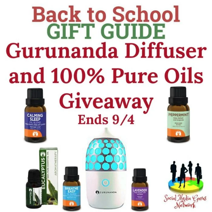 Gurunanda Diffuser and 100% Pure Oils Giveaway