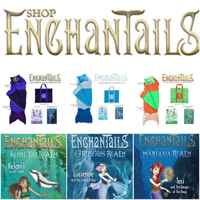 Enchantails Spring Deluxe Mermaid  Sleeping Bag Set & Book Set Giveaway 