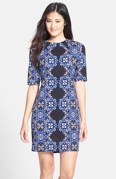 Taylor Dresses Print Scuba Sheath Dress / Photo Credit: Nordstrom Rack 