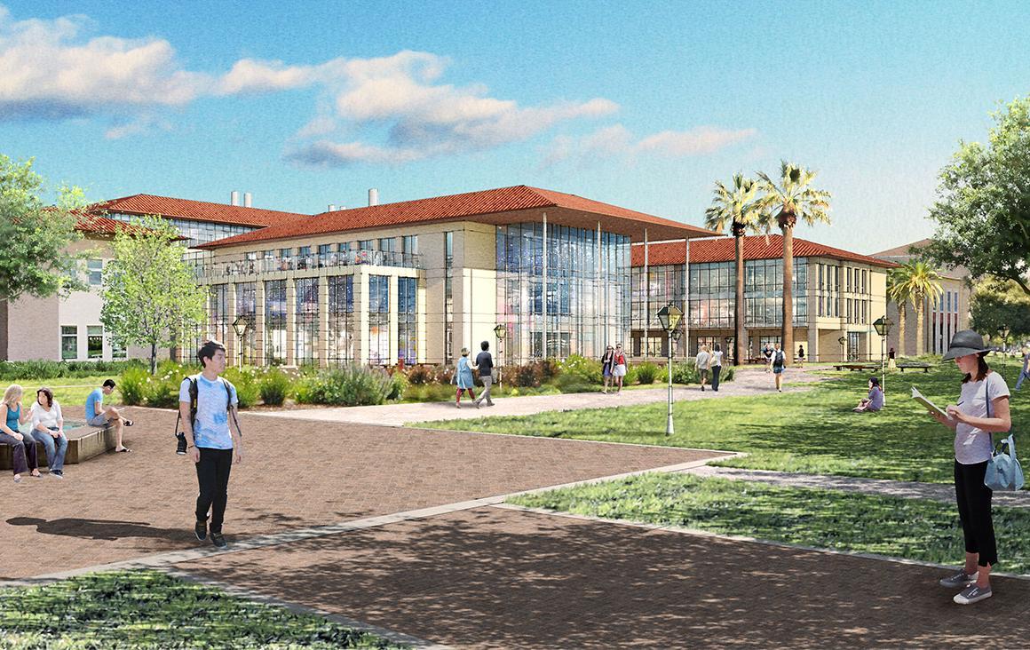 A rendering of the future Sobrato Campus for Discover and Innovation at Santa Clara University