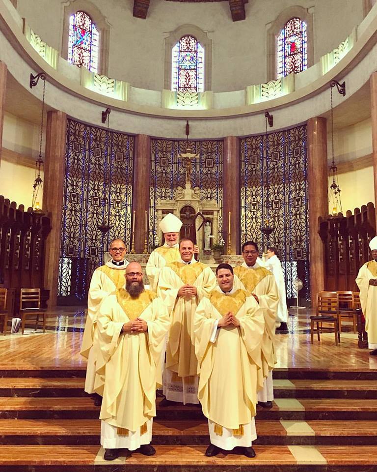 The five new Jesuits West men ordained priests with . This photo is courtesy of Martin Ngo, S.J.