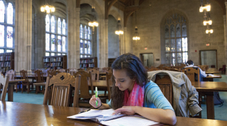The sanctuary of learning at Boston College.