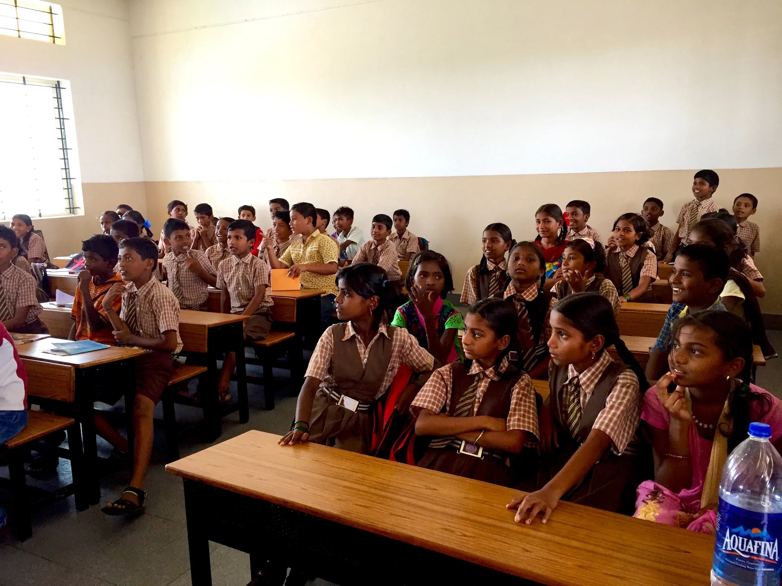 Loyola Xavier school welcomed the Holy Cross cohort into its classrooms. Pictured are Loyola elementary school students in class. 