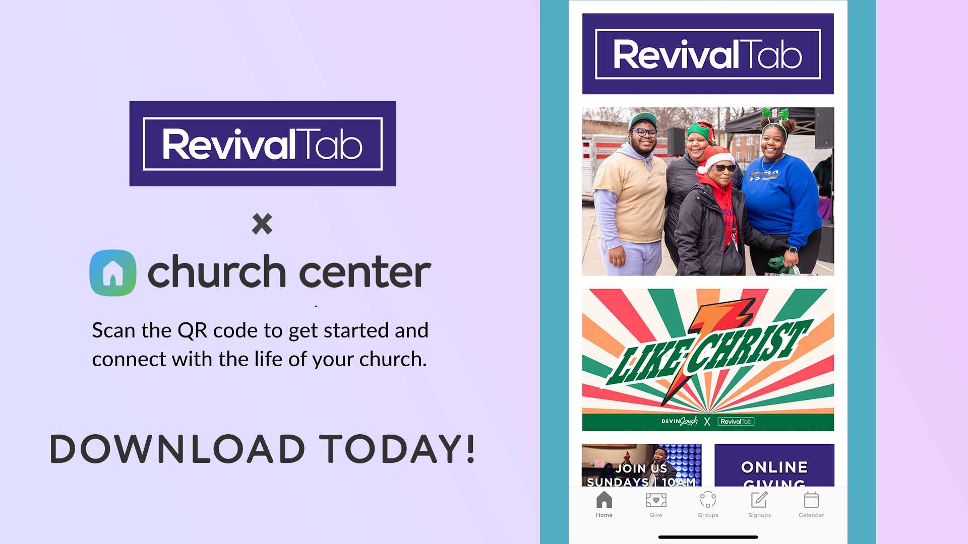 Download Church Center App TODAY