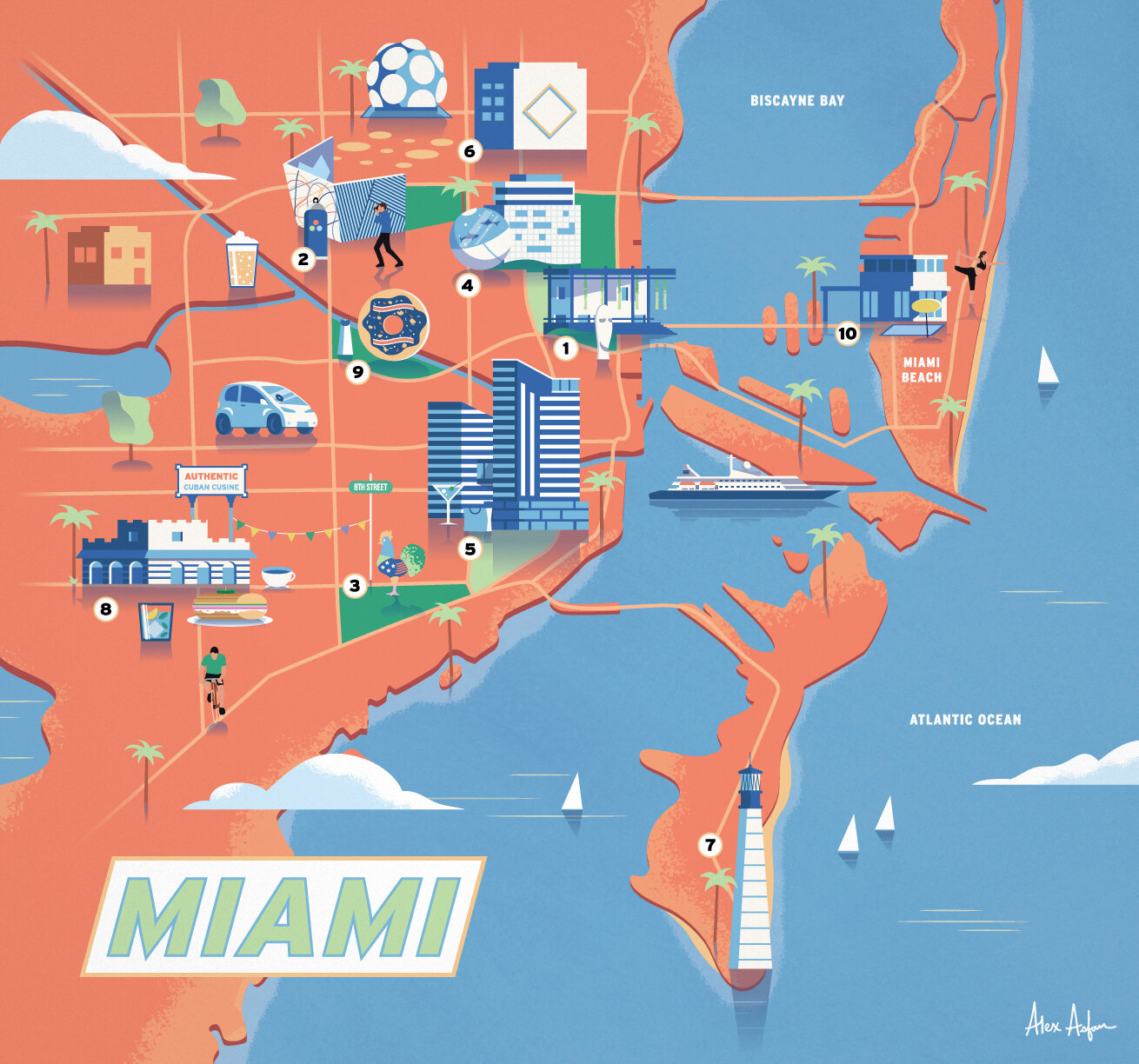 Fun map of the @miamidesigndistrict for @condenasttraveller ❤️ in the  august issue!