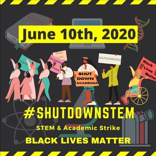 This Wednesday, June 10th the Kroeker Lab will join the call to&nbsp;#ShutDownSTEM! We urge all scientists and STEM workers to stop business as usual for a day to focus on actionable plans that work towards ending anti-Black racism. To our scientific