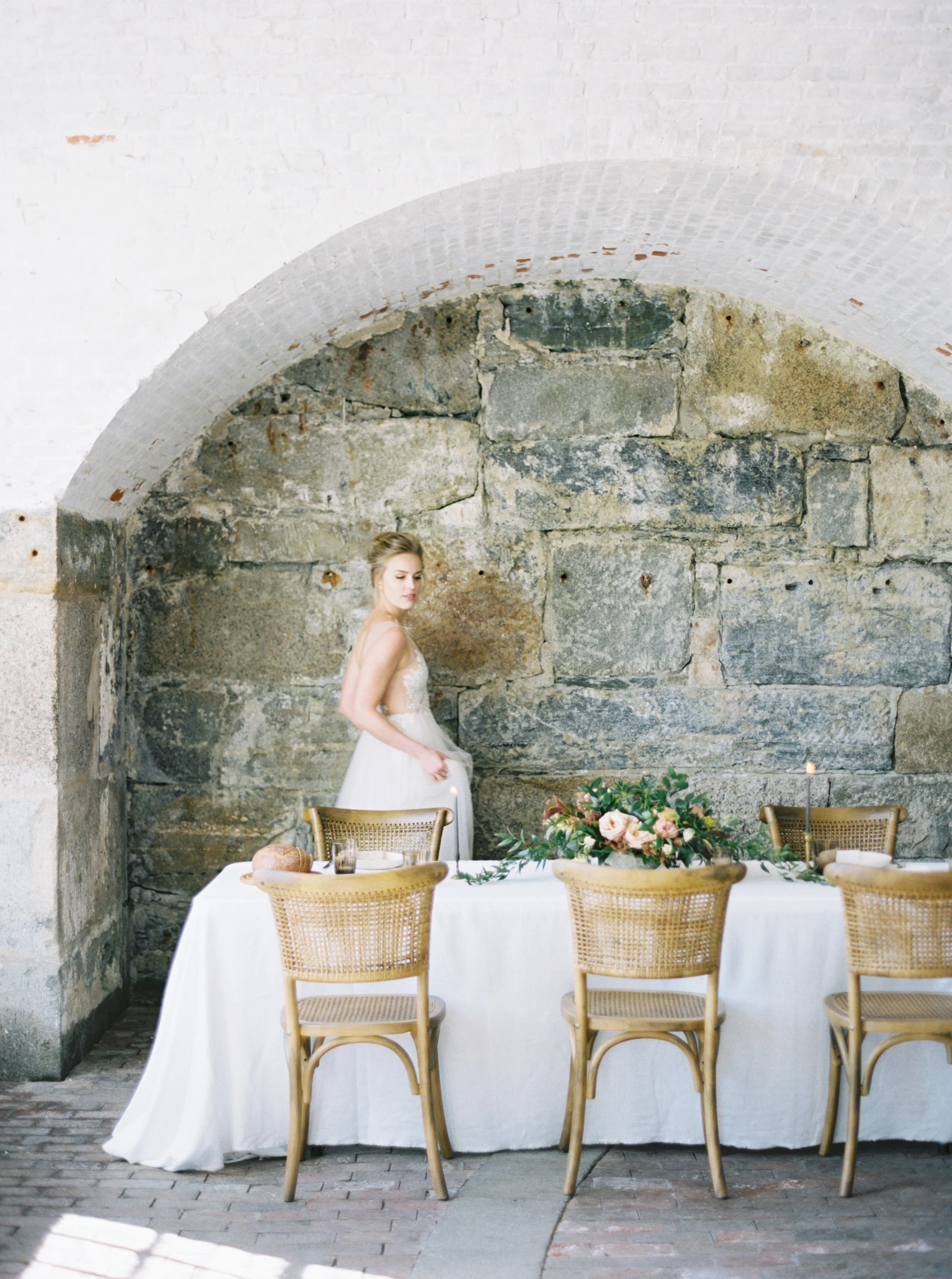 If your significant other wears an uniform, why not pay homage and get married at a real Fort? Photo: Elizabeth LaDuca, Fort Adams, Newport, RI