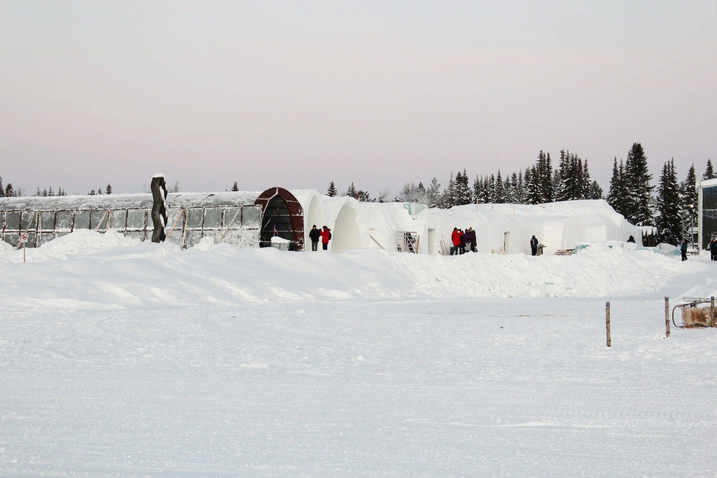 Outside the Icehotel in Sweden - Photo by: The Romanticist Studios