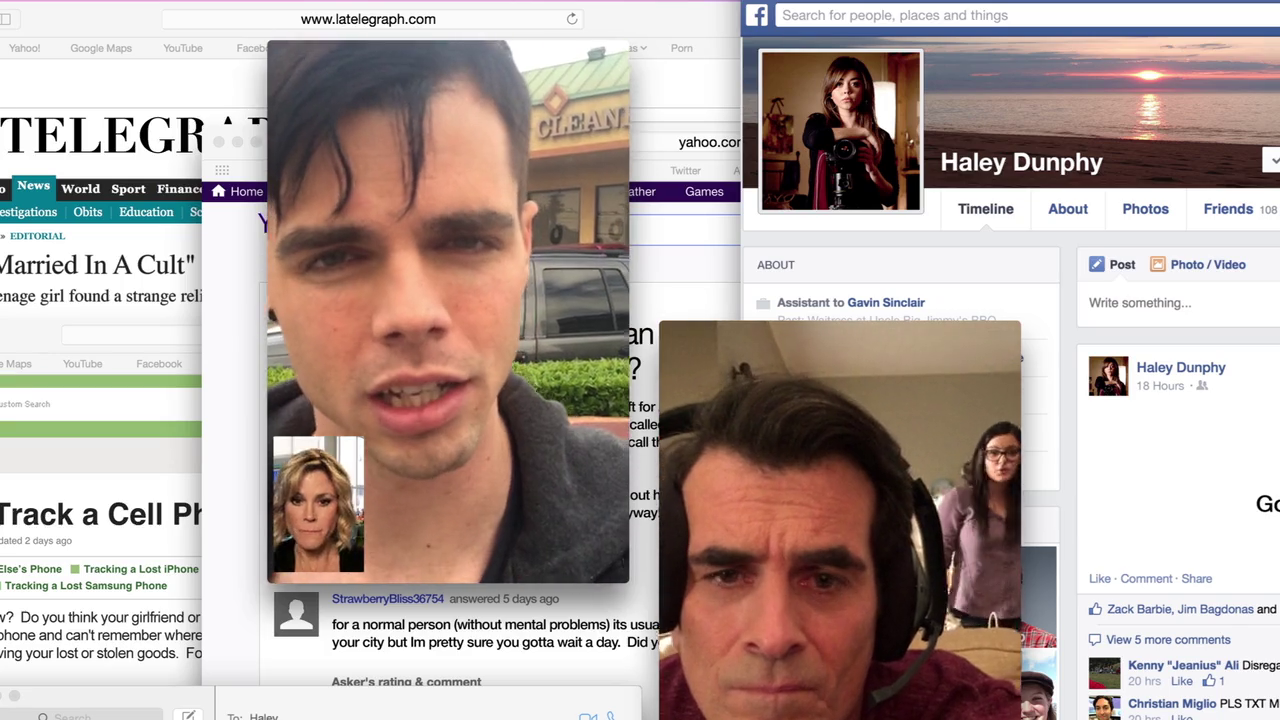 During the search for Hayley, her profile and more importantly profile picture remains in the frame as multiple characters discuss her potential whereabouts. 