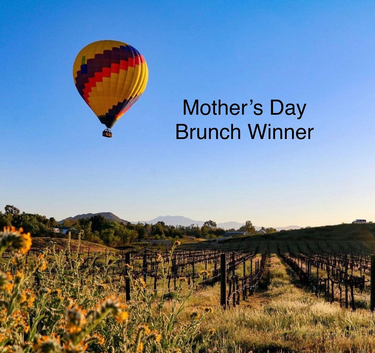 We have the winner of our Mother&rsquo;s Day Brunch 🥂 at Wilson&rsquo;s Creek Winery! 

Congrats 🍾 Barbie Blackmore ! 

#winecountry #wilsoncreekwinery #brunch #wine #Temecula #TemeculaValley #mothersday #redwine #LocalBusiness