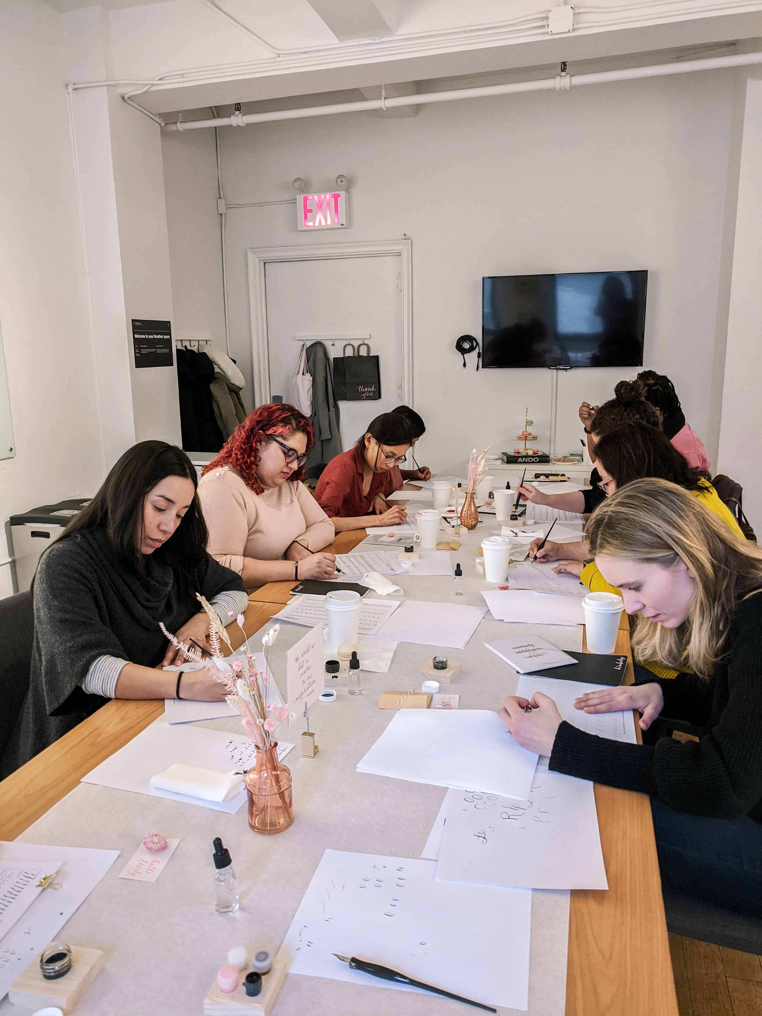 intro to modern calligraphy, nyc