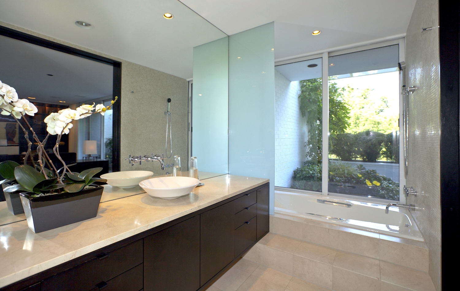 Master Bathroom with Doors to PrivateTerrace