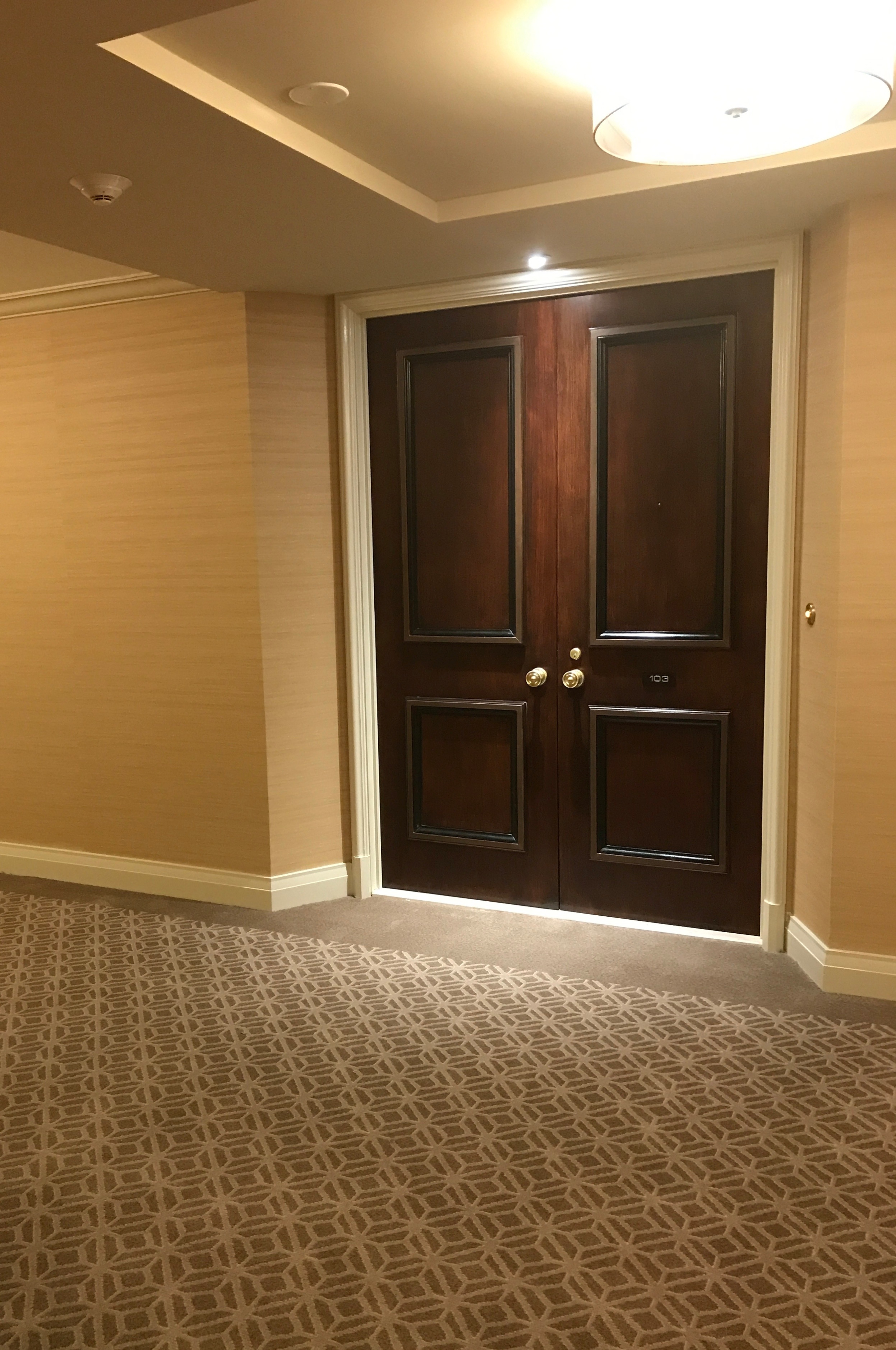Renovated Door and Hallway at Foxhall East