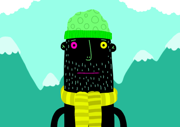 Here’s a festive animated GIF I made for the animation website Skwigly . It’s day four of their 2015 advent calendar .