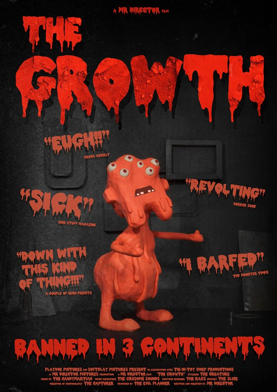 The poster for ‘The Growth’, a film within my short film ‘Mr Director’. Watch the full animation here: https://vimeo.com/122625153