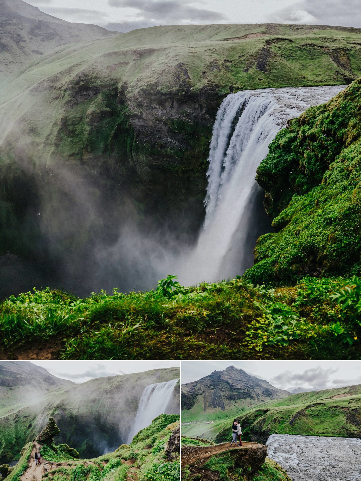 Top of Skogafoss in Summer