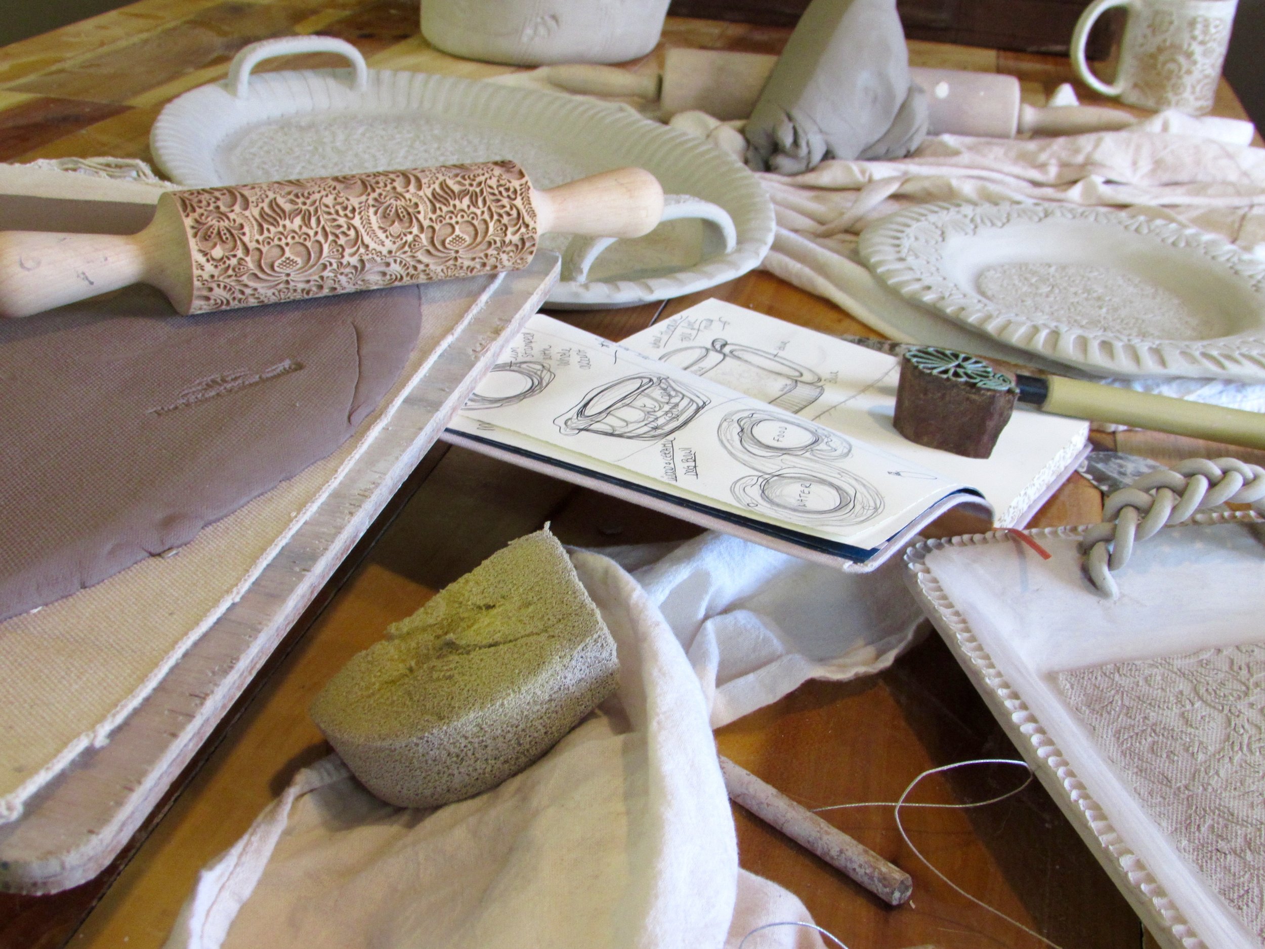 Back to work in my new pottery studio. Unbelievably happy that we could expand.