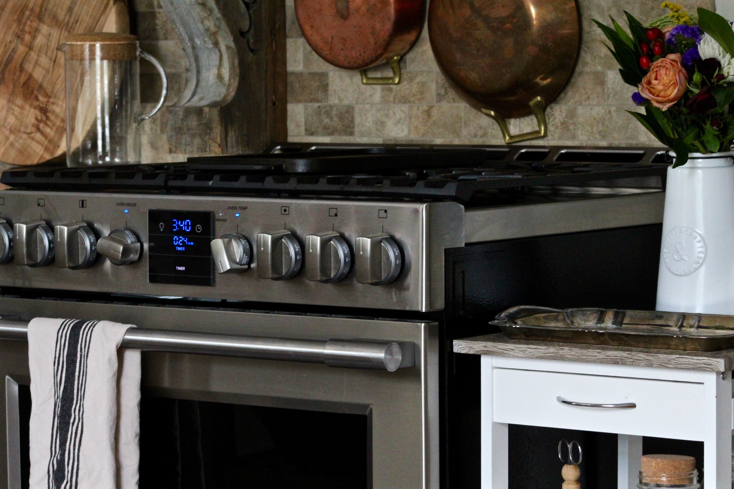 When we decided to buy a new stove we wanted gas. We had settled for electric in our old home and there's just nothing like a good gas range. Maybe we're crazy but we feel like you can taste a difference in the food. This is definitely one of the largest investments to our new home that we've made but we plan to have this stove a VERY long time and know that it will last.