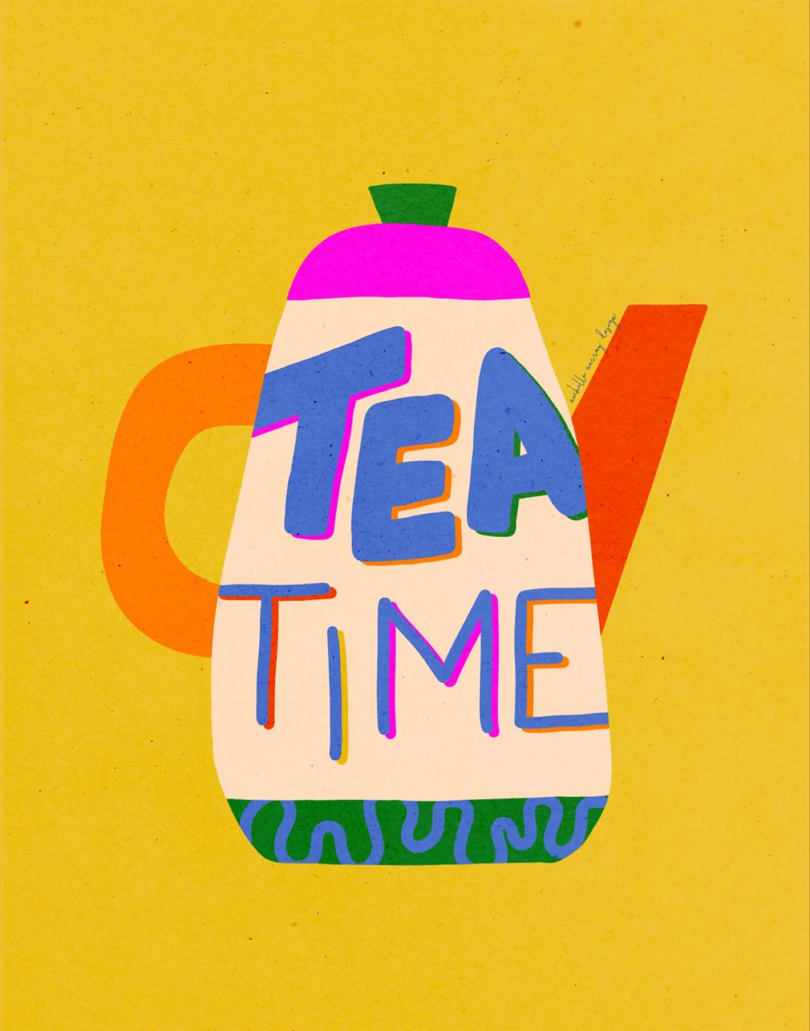 It&rsquo;s about time I doodled something with an aggressive yellow background 😜
.
.
.
.
#procreateart #illustration #teatime #illustration #dopaminedecor