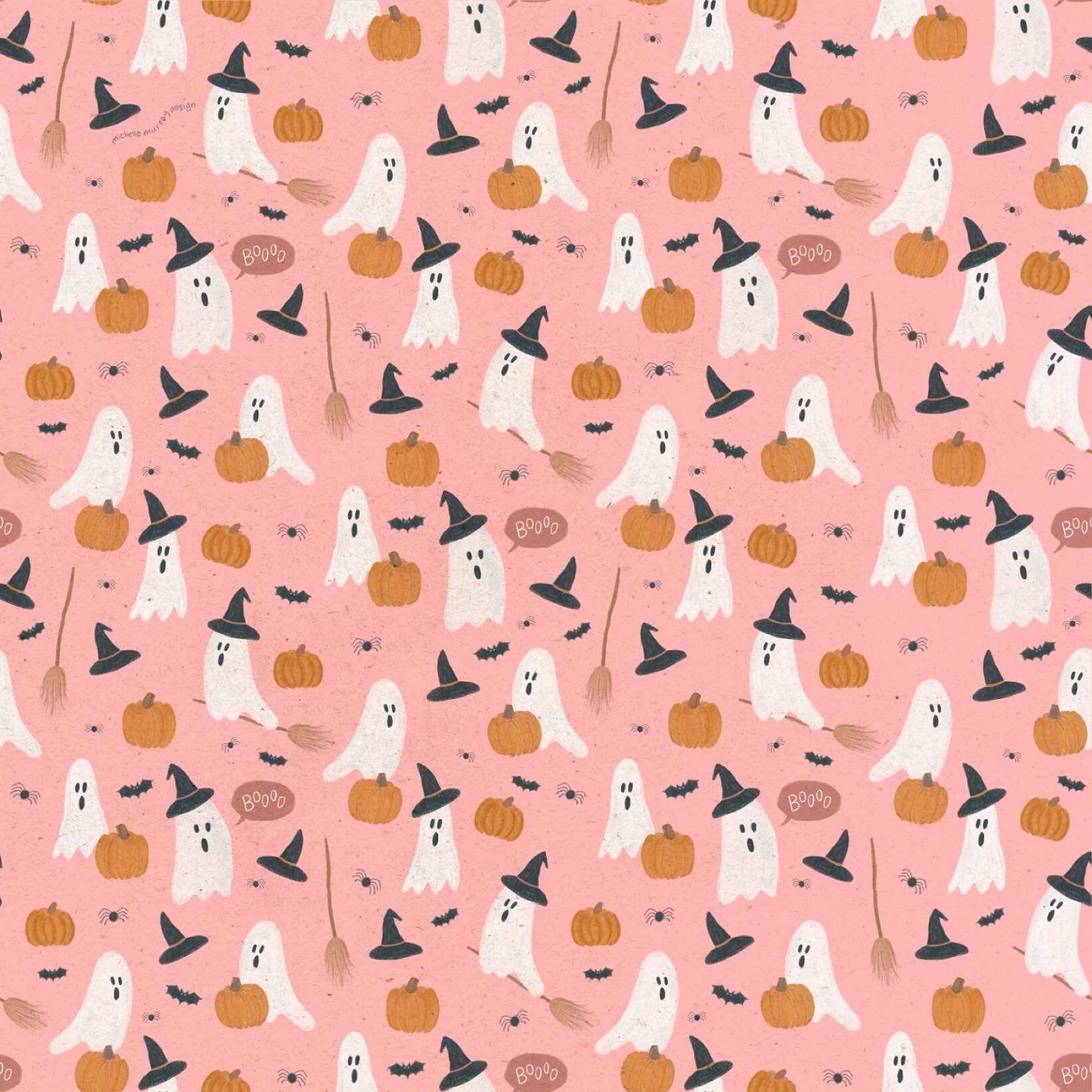 BOO! 👻🎃

#proceateart #halloweenart #halloweenpattern #illustration #halloweenillustration #spookyseason #spooky #bats #ghosts