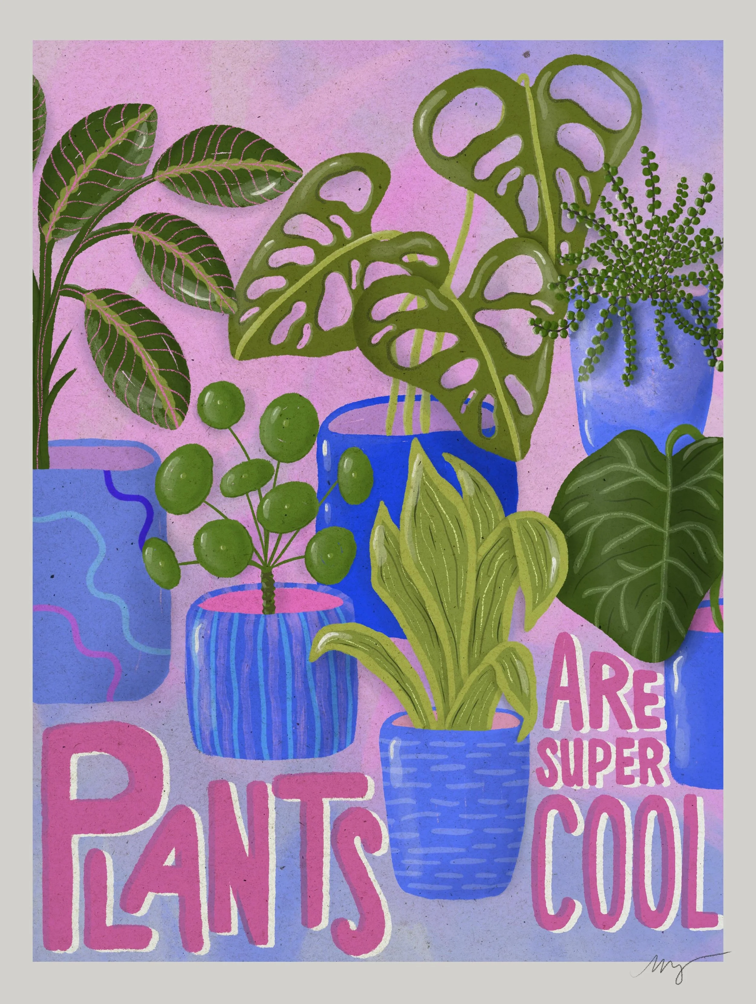 Plants are super cool&hellip; and so are YOU!!! 🌱🪴🍃🪴🌵🪴
.
.
.
.
#plantsmakemehappy #procreateart