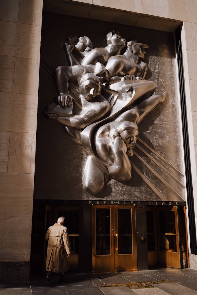 Rockefeller Center News on the Wire art piece by Isamu Noguchi photographed by Eric Van Nynatten.JPG
