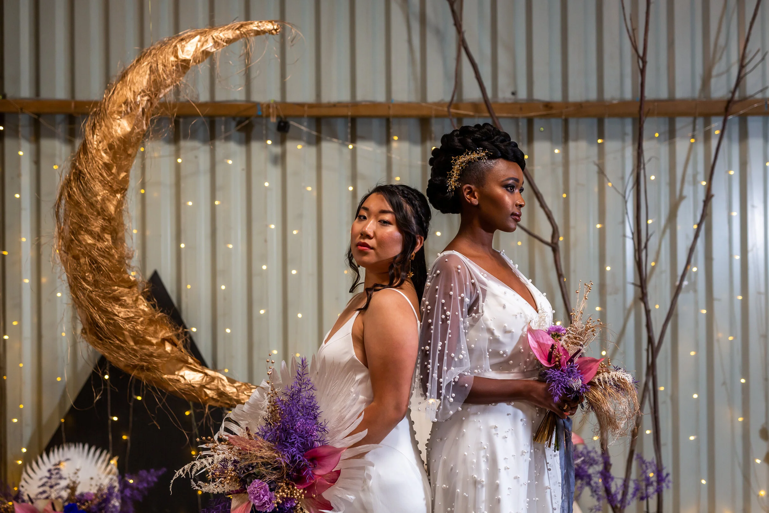 A Celestial Bridal Shoot at The Fire Pit Camp, Norfolk
