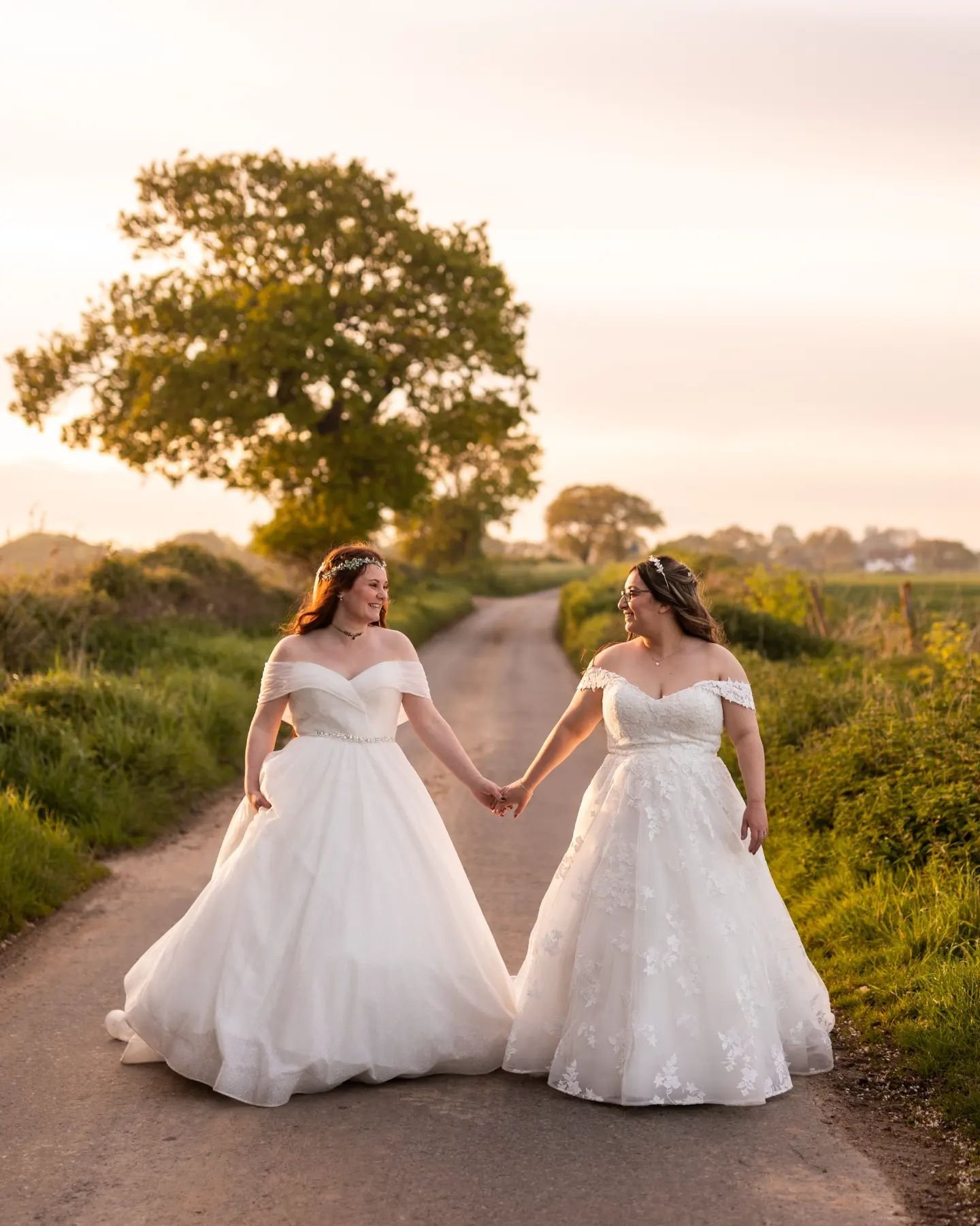 Congratulations Stacey &amp; Beth, who tied the knot on Saturday at the beautiful @dairybarnsweddings surrounded by their loved ones! It was such a stunning day with amazing weather (just look at that golden hour light!) and I'm so happy for this won