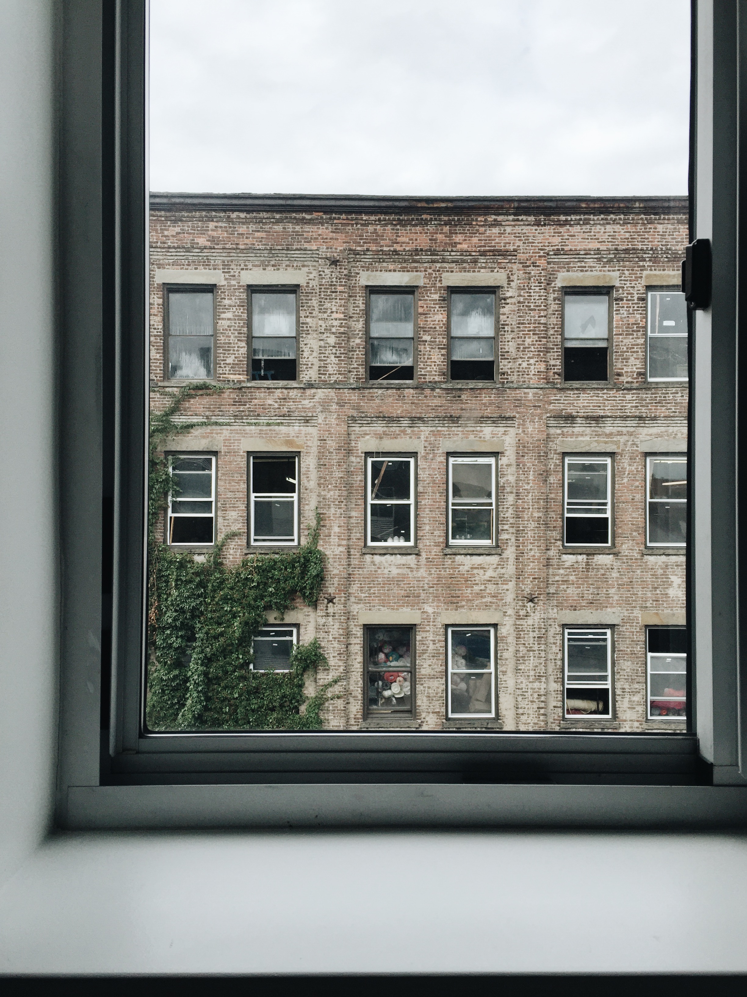 View of work studios from our hotel
