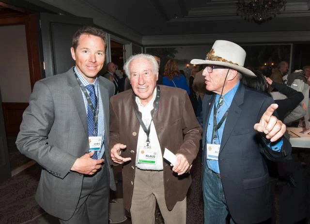 Left to Right: Hall of Famers Chris Davenport, Klaus Obermeyer and Billy Kidd at the U.S. Ski and Snowboard Hall of Fame induction at the St. Regis Aspen. (USSA)