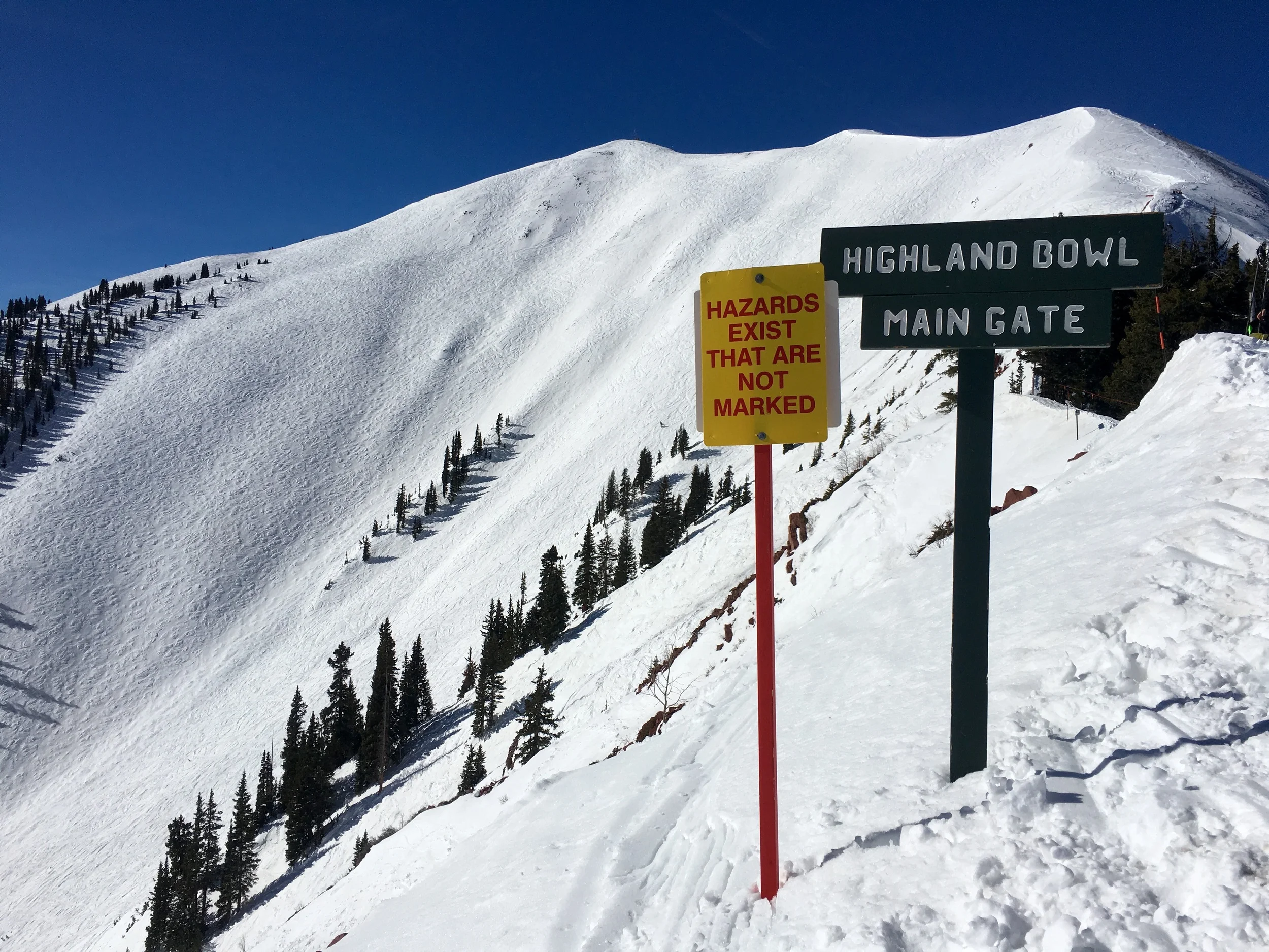 Aspen Highlands, including the legendary Highland Bowl, is opens Friday, April 29 for the season's final three-day weekend. (@BeingAlexP)