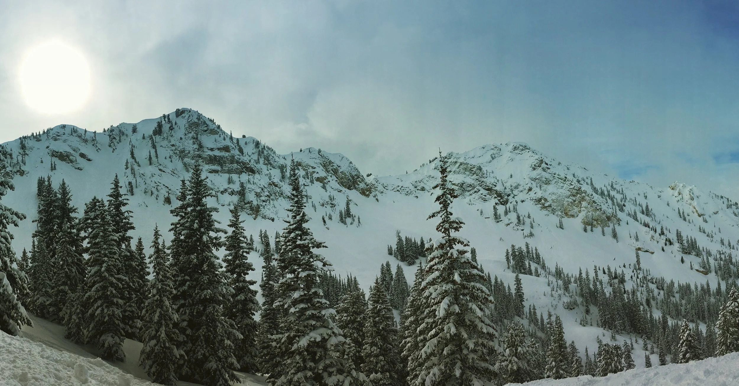 The east face of Cottonwood Canyon at Solitude Mountain Resort. ( @BeingAlexP )