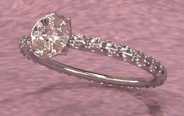  final rendering of ring in AutoDesk Maya 