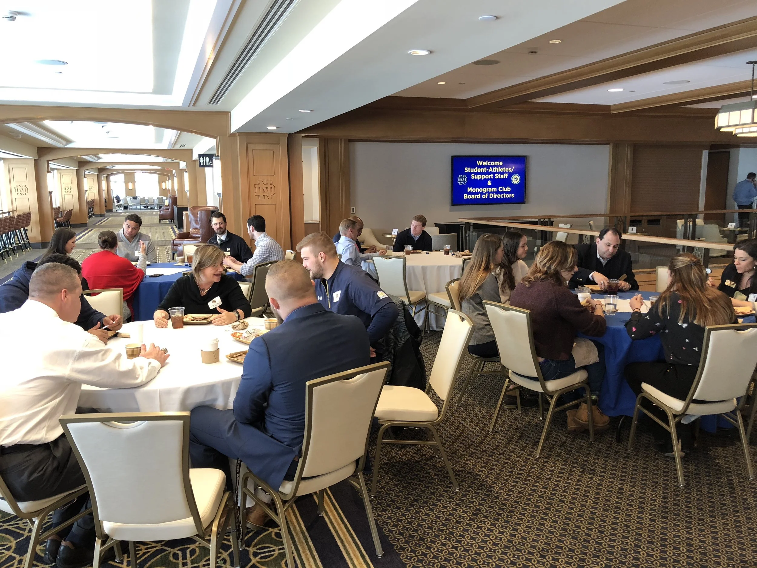 Monogram Club Board of Directors Lunch with Student-Athletes