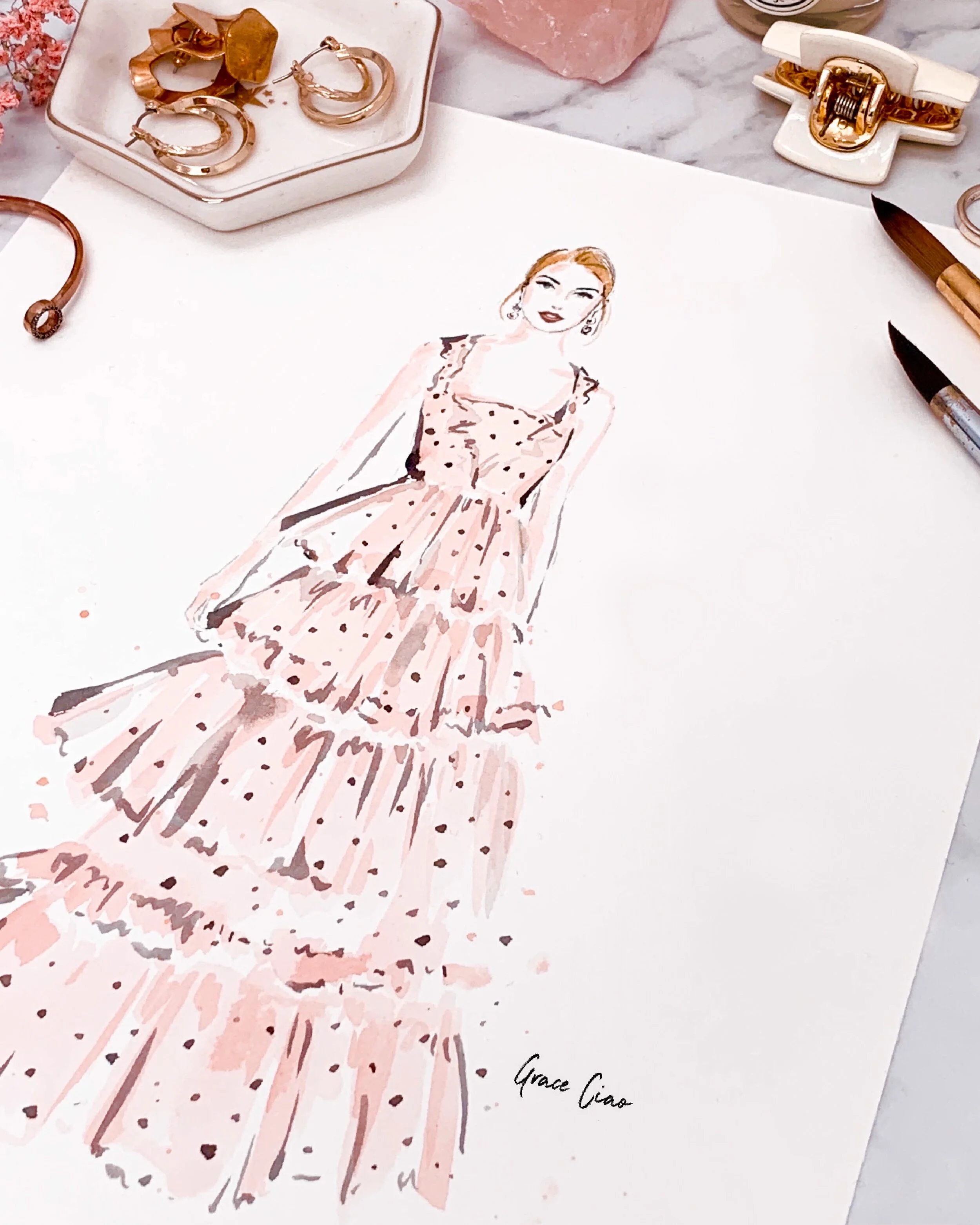 Fashion Illustration with Watercolours
