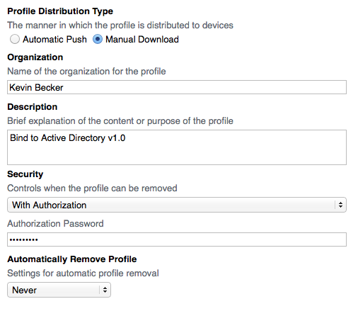 Manual Mac Authorization