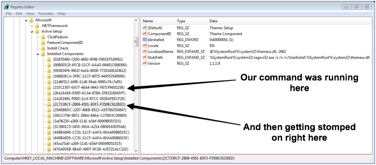 Active Setup Registry