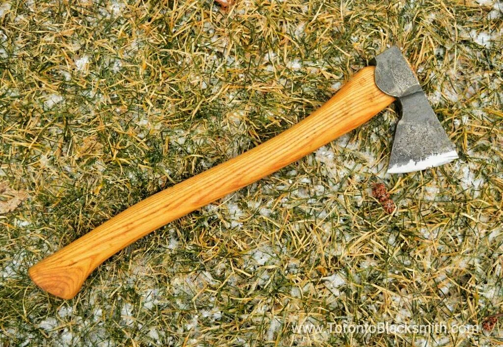 Axe By Paul Krzyszkowski of Toronto Blacksmith orged Head www.TorontoBlacksmith.com