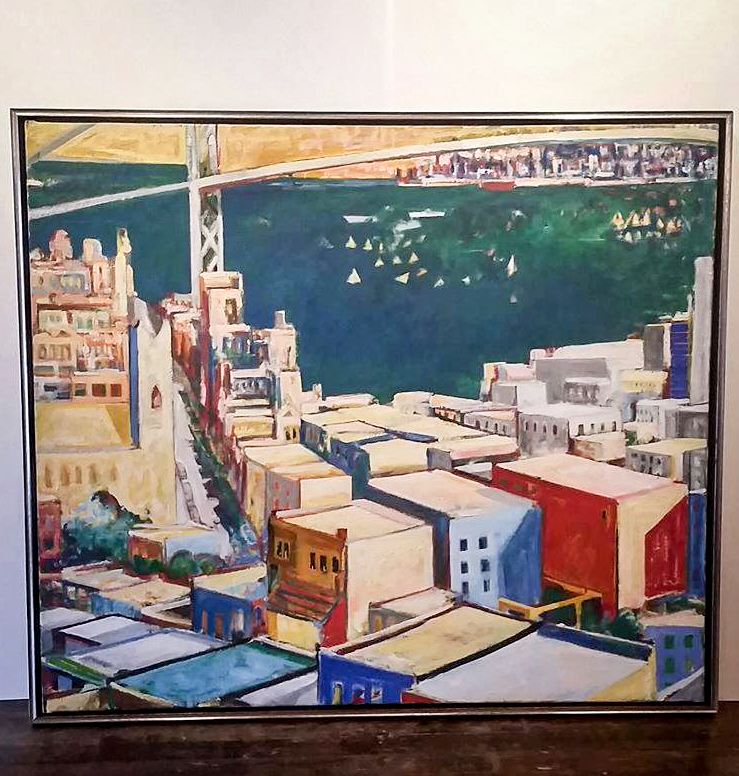 Jack Freeman - Acrylic on Canvas. Framed in a silver face floater frame. 