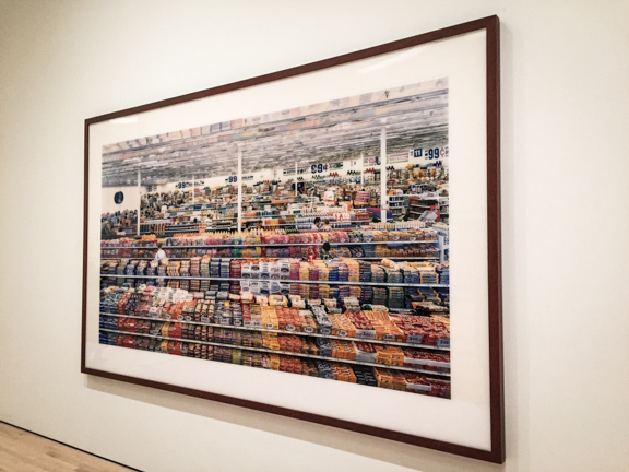 Andreas Gursky, photograph matted and framed in dark wood.