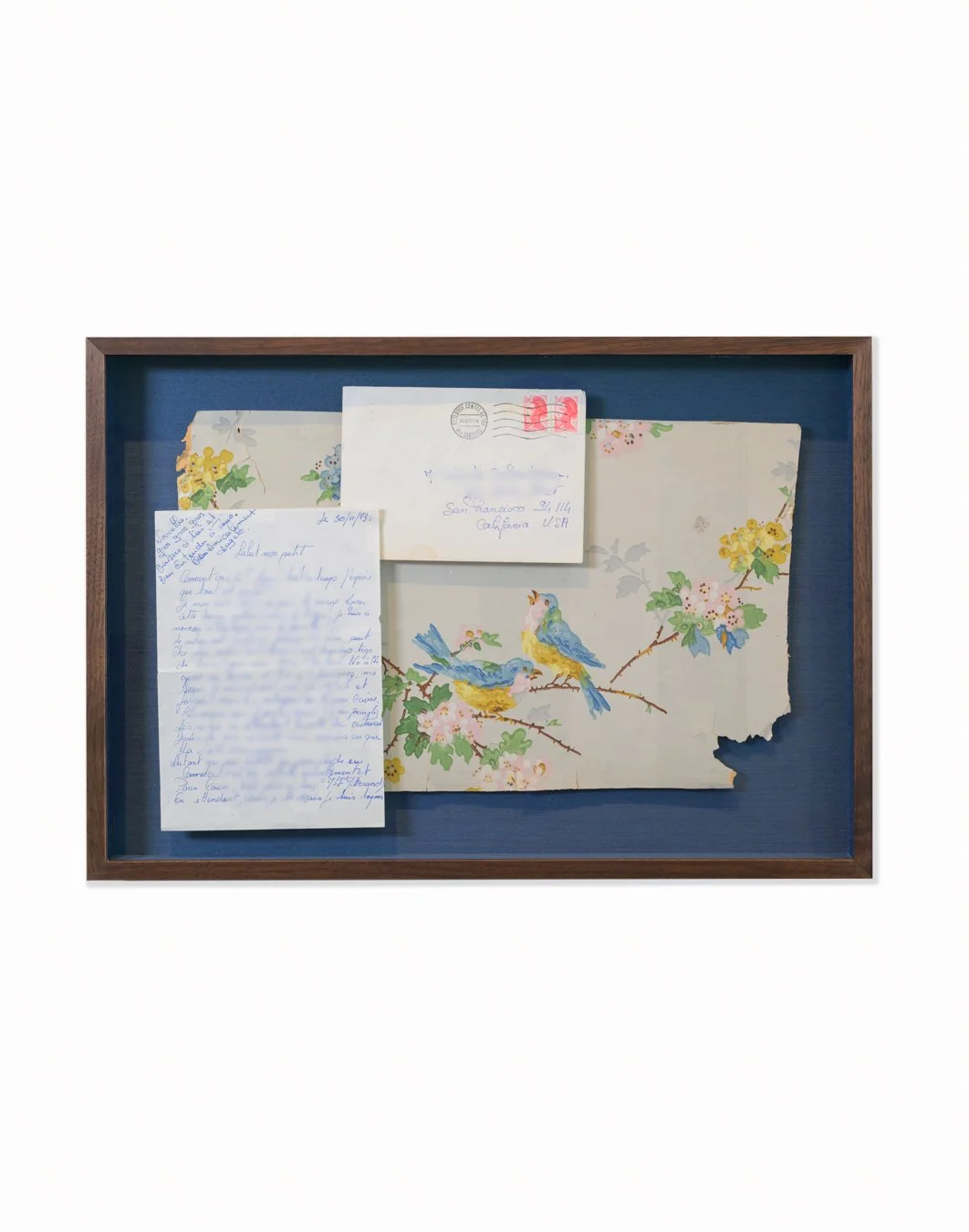 Personal letter framed in walnut shadowbox frame--3.jpg